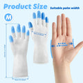 Kitchen Gloves Reusable Household Cleaning Gloves Water Resistant Skin Friendly Kitchen Dishwashing Gloves for Bathroom Cleaning