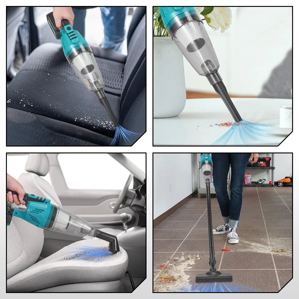 YOFIDRA 1500W 12KPA Electric Vacuum Cleaner 4IN1 Wireless Vacuum Home Car Cleaning Tools with 3pcs Filter For Makita Battery Pin