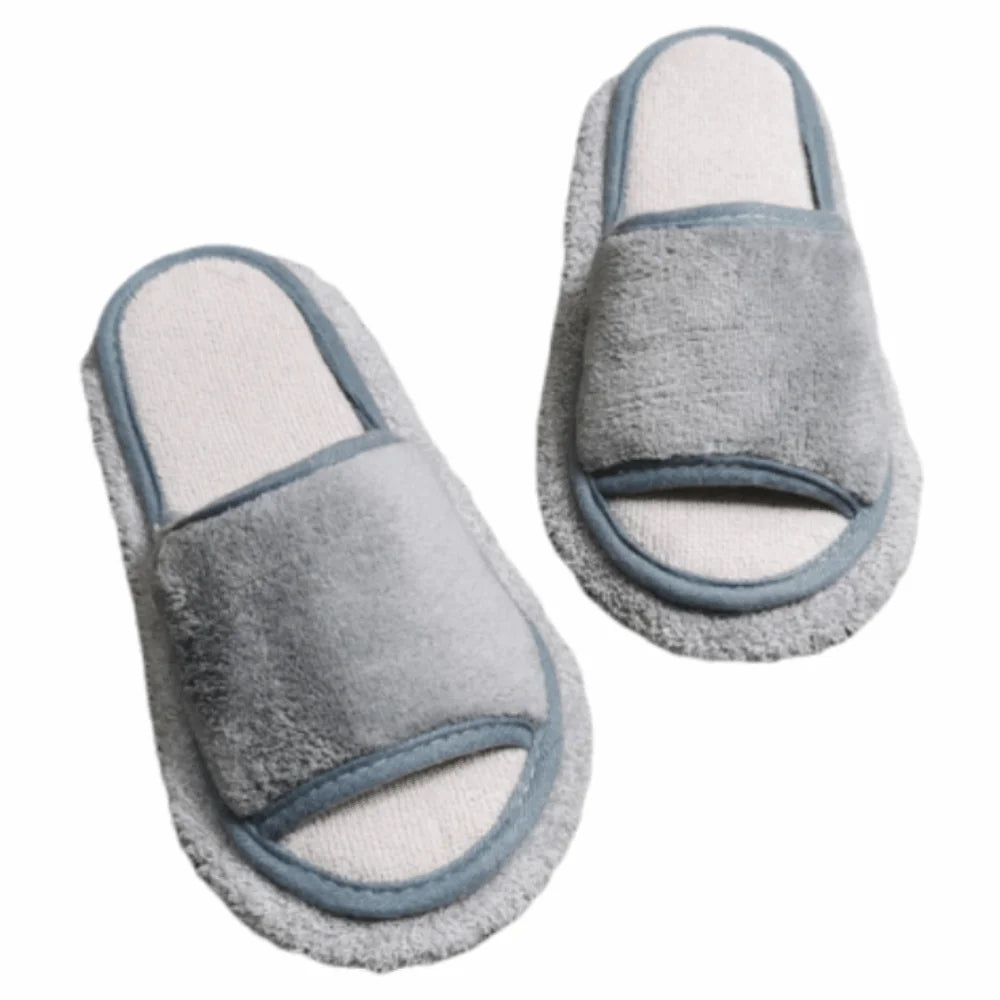 Detachable Microfibre Mop Slippers Soft Creative Floor Mopping Slippers Solid Color Washable Tile Cleaning Slippers Kitchen