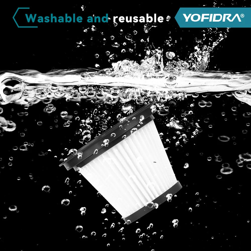 YOFIDRA 1500W 12KPA Electric Vacuum Cleaner 4IN1 Wireless Vacuum Home Car Cleaning Tools with 3pcs Filter For Makita Battery Pin